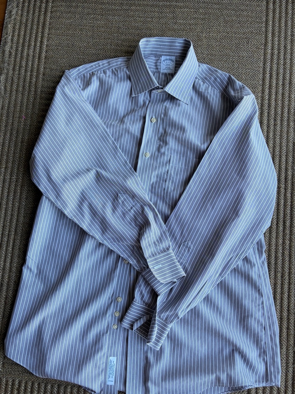 Brooks Brothers Black with White Pinstripe Dress Shirt